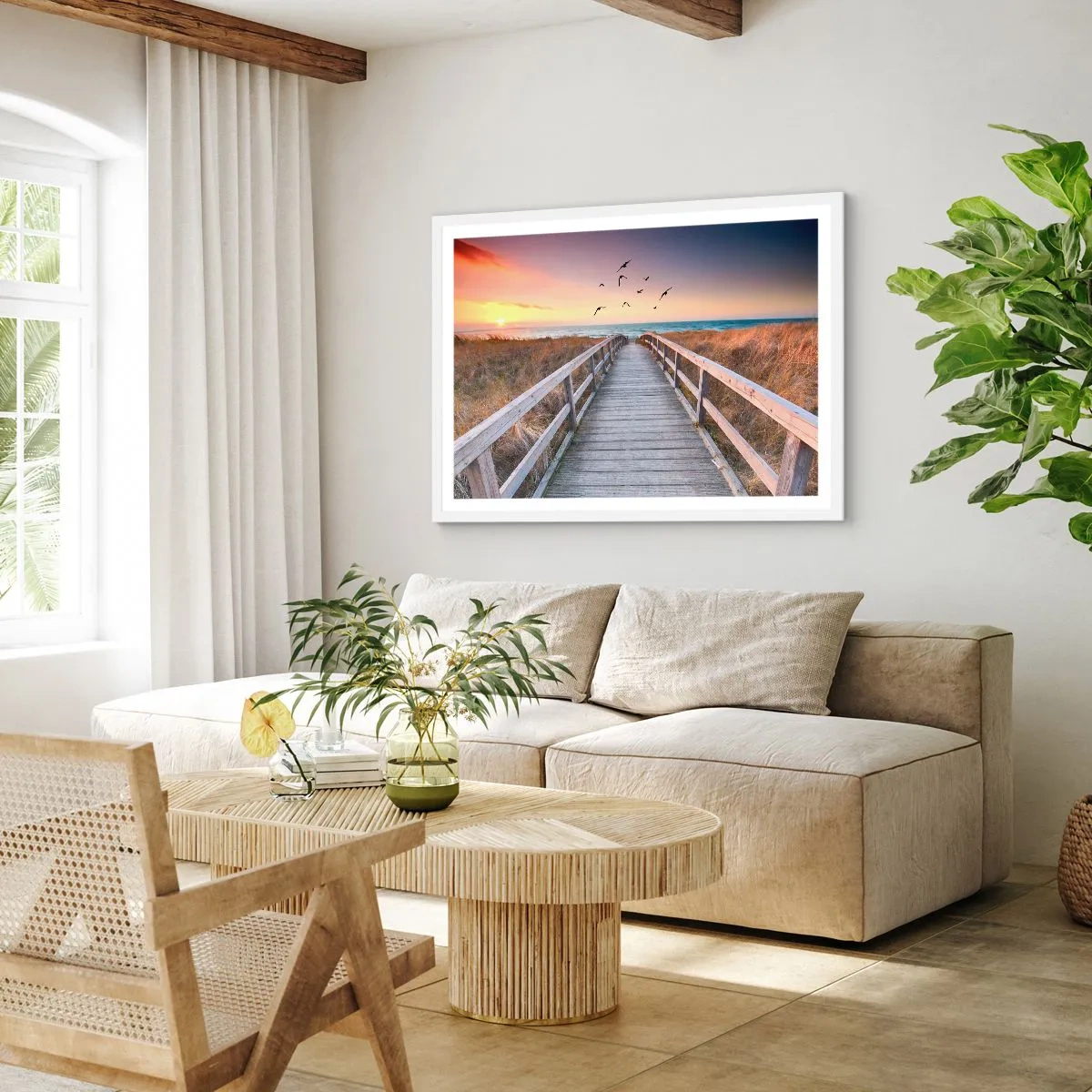 Plakat w białej ramie - Przestrzeń wzlotów - 70x50 cm