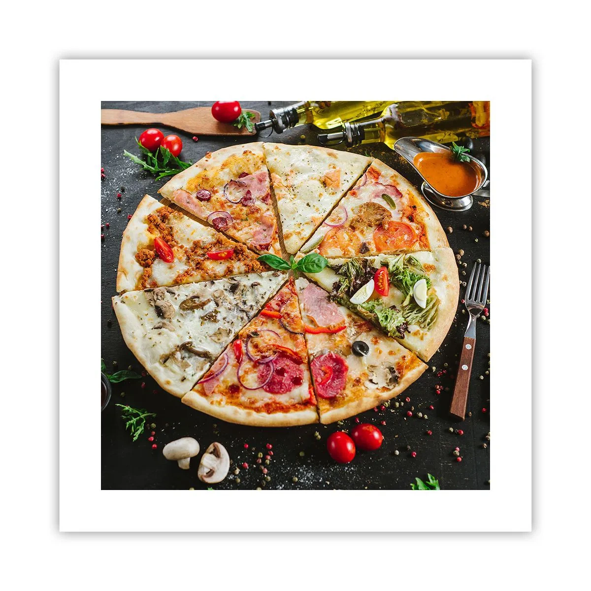 Plakat - Wachlarz smaków - 40x40 cm