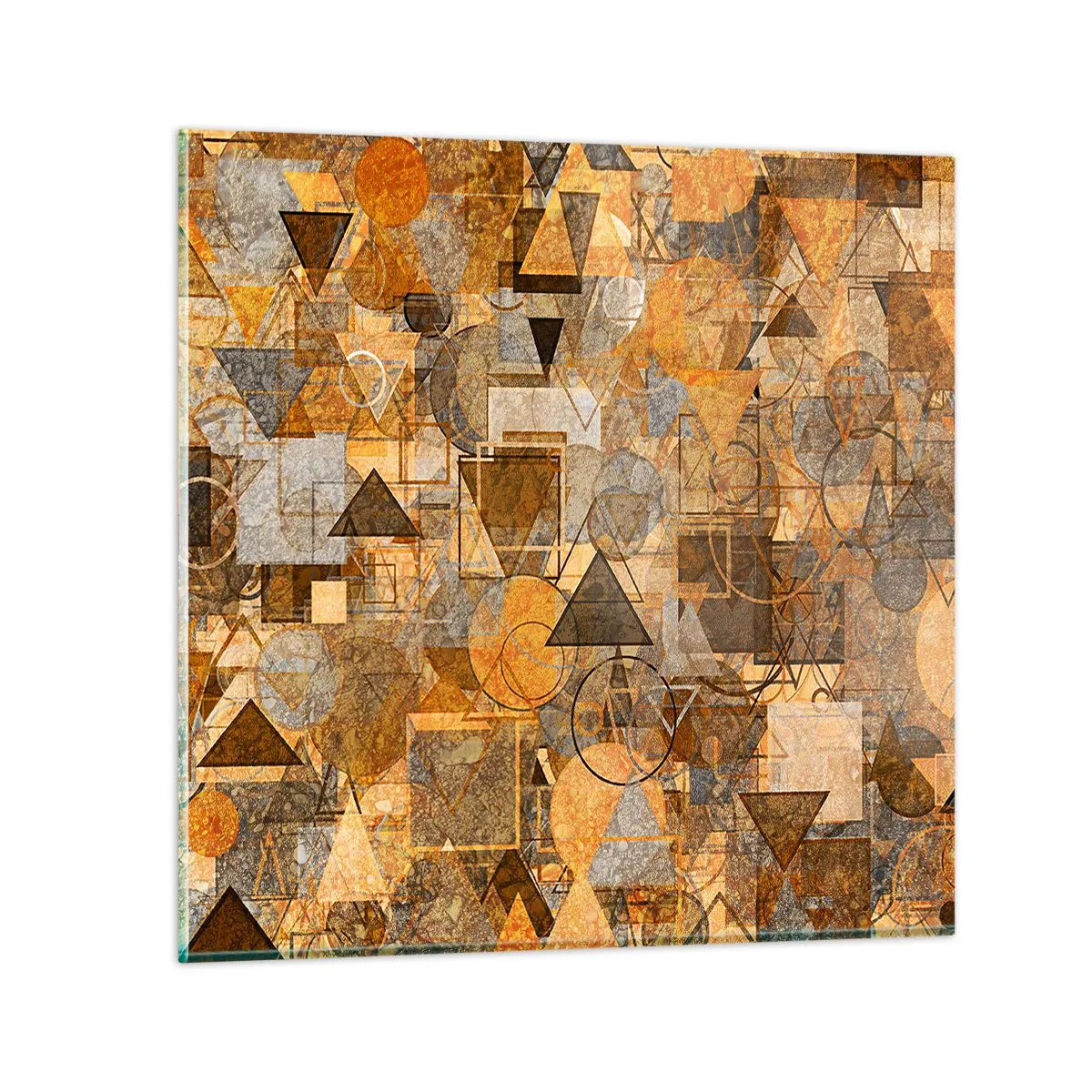Obraz na szkle - Świat ujęty w formę - 30x30 cm