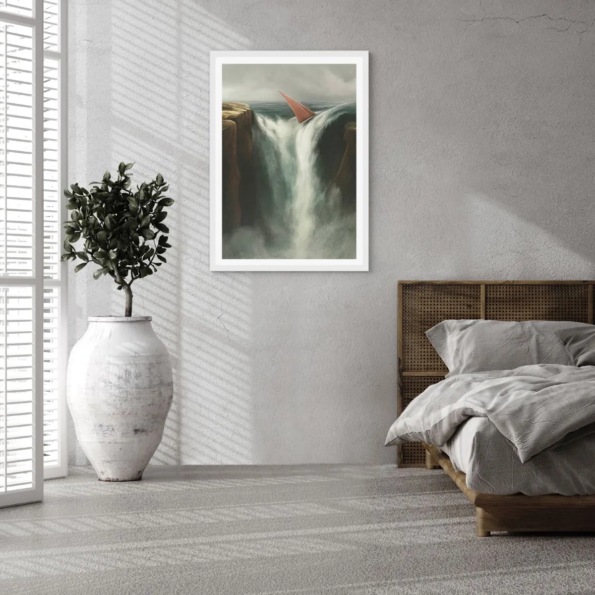 Plakat w białej ramie - Życiowa przestroga - 30x40 cm