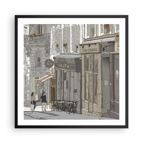 Plakat w czarnej ramie - Miejskie radości - 60x60 cm
