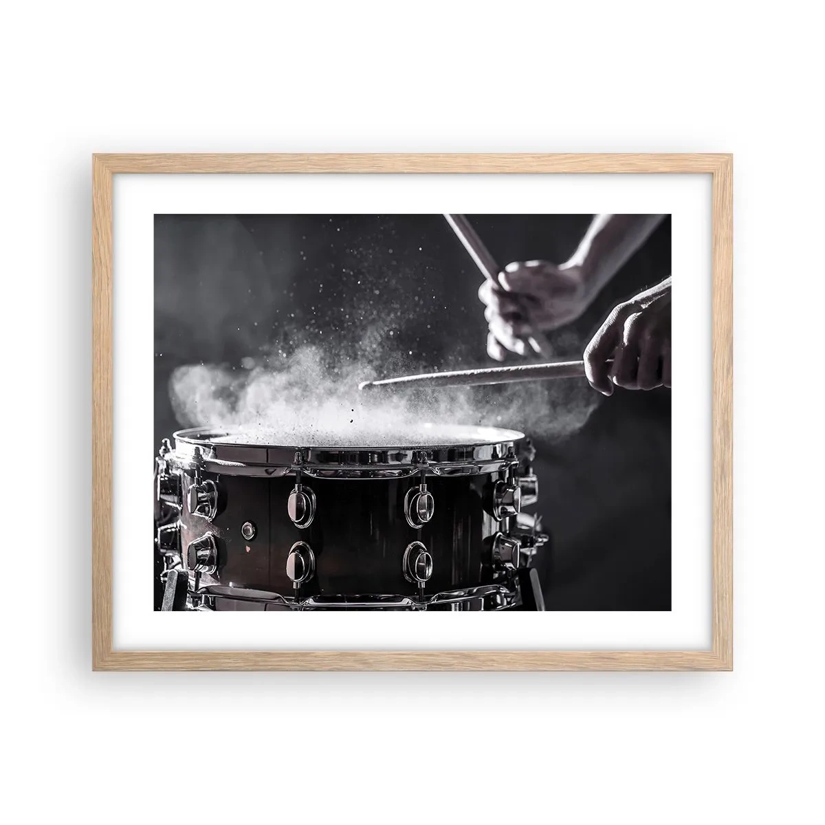 Plakat w ramie jasny dąb - Puls muzyki - 50x40 cm