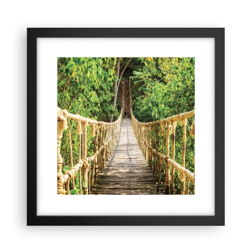 Plakat w czarnej ramie - Zawieszony w zieleni - 30x30 cm