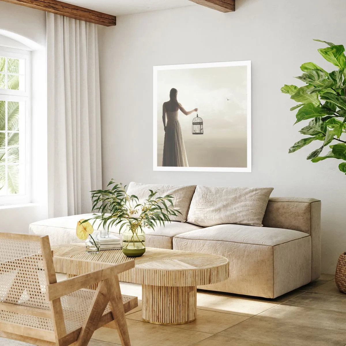 Plakat - Bądź wolna - 40x40 cm