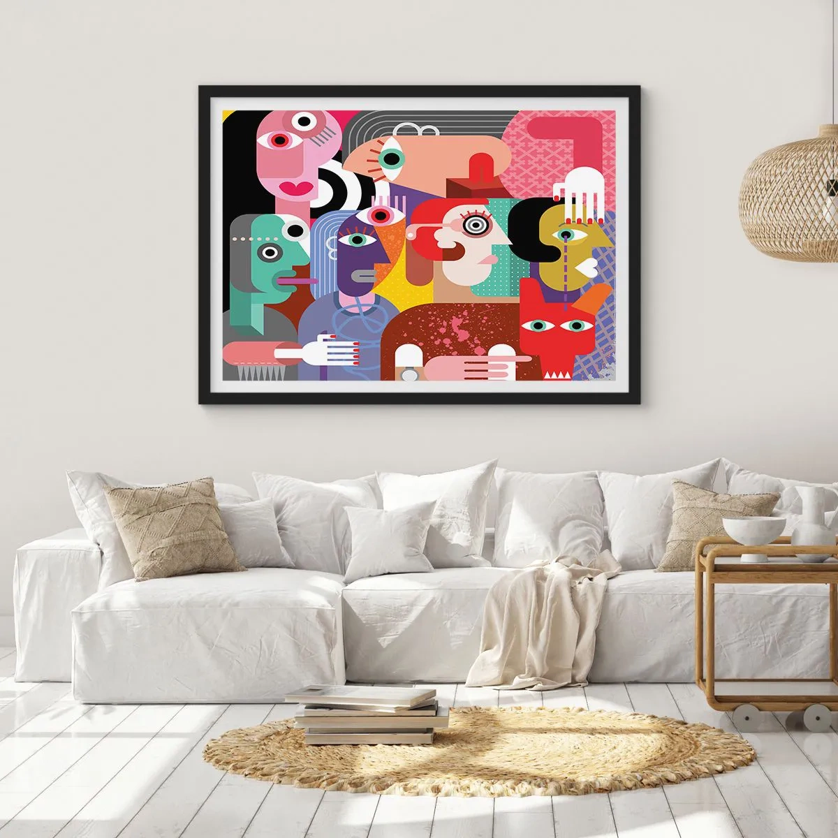 Plakat w czarnej ramie - My od pana Picassa - 40x30 cm