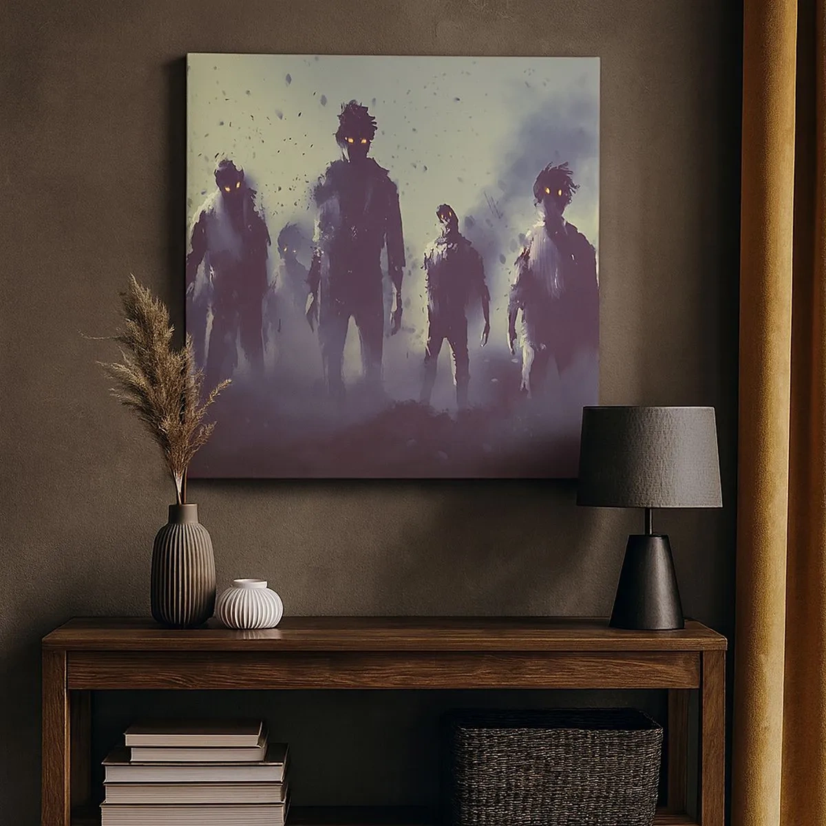 Obraz na płótnie - Uważaj! Nadchodzą - 30x30 cm