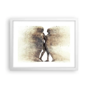 Plakat w białej ramie - Z prochu powstali, by kochać - 40x30 cm