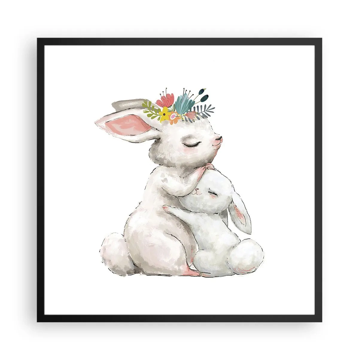 Plakat w czarnej ramie - Nie ma jak u mamy - 60x60 cm