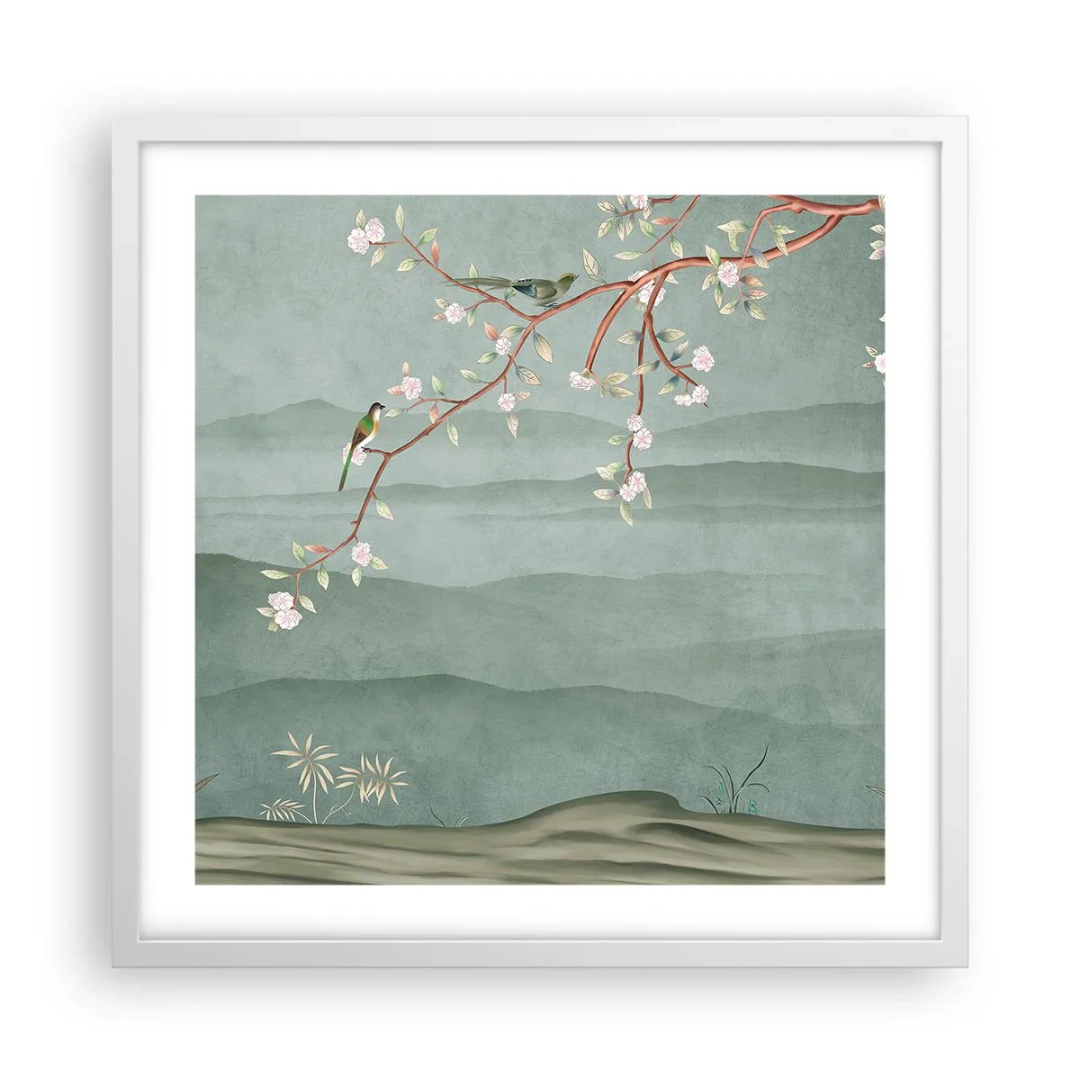 Plakat w białej ramie - Wiosna, ach, to ty - 50x50 cm