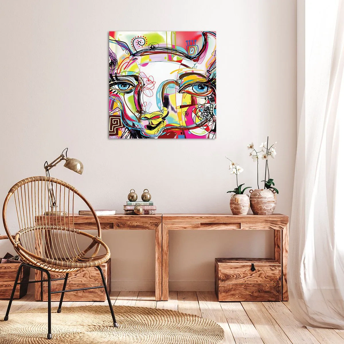 Obraz na płótnie - Bogactwo kociej matury - 50x50 cm