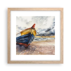 Plakat w ramie jasny dąb - Odpoczynek na brzegu - 30x30 cm