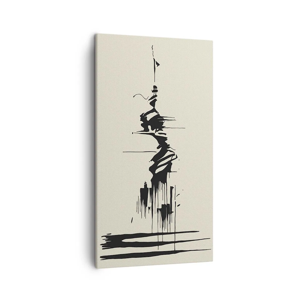 Obraz na płótnie - Abstrakcja pośpieszna - 45x80 cm