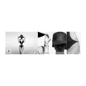 Fototapeta Próbka Samoprzylepna Deluxe Sticker - Na imię mi: Elegancja - Kobieta, Plaża, Moda - 100x30 cm