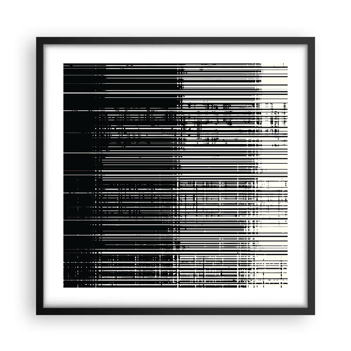 Plakat w czarnej ramie - Fale i drgania - 50x50 cm
