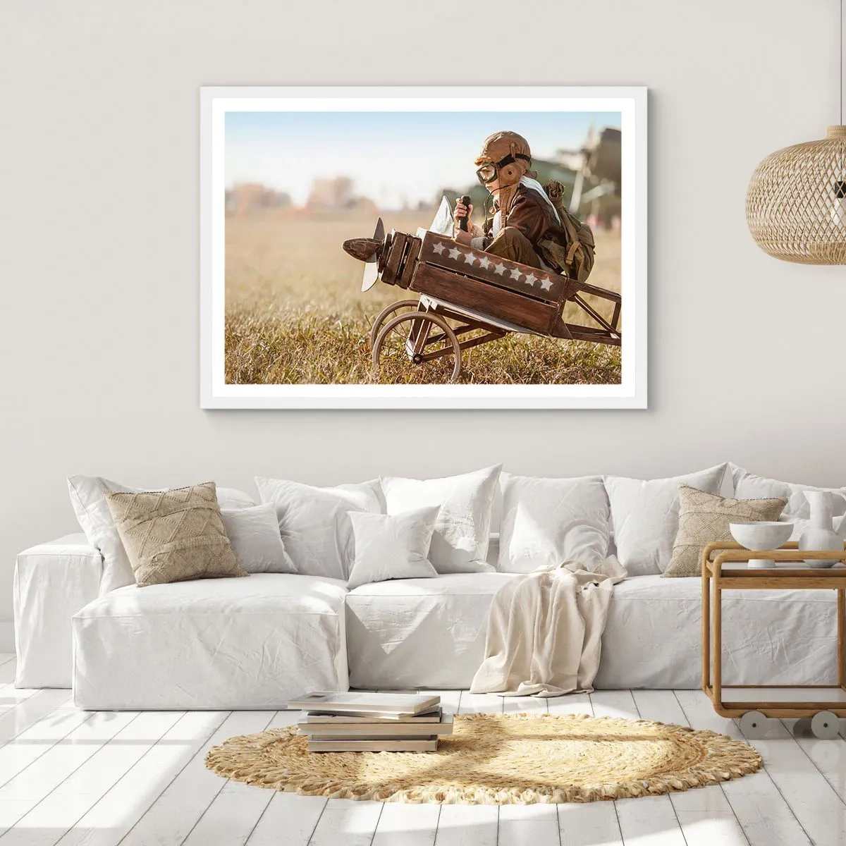 Plakat w białej ramie - Start ku marzeniu - 91x61 cm