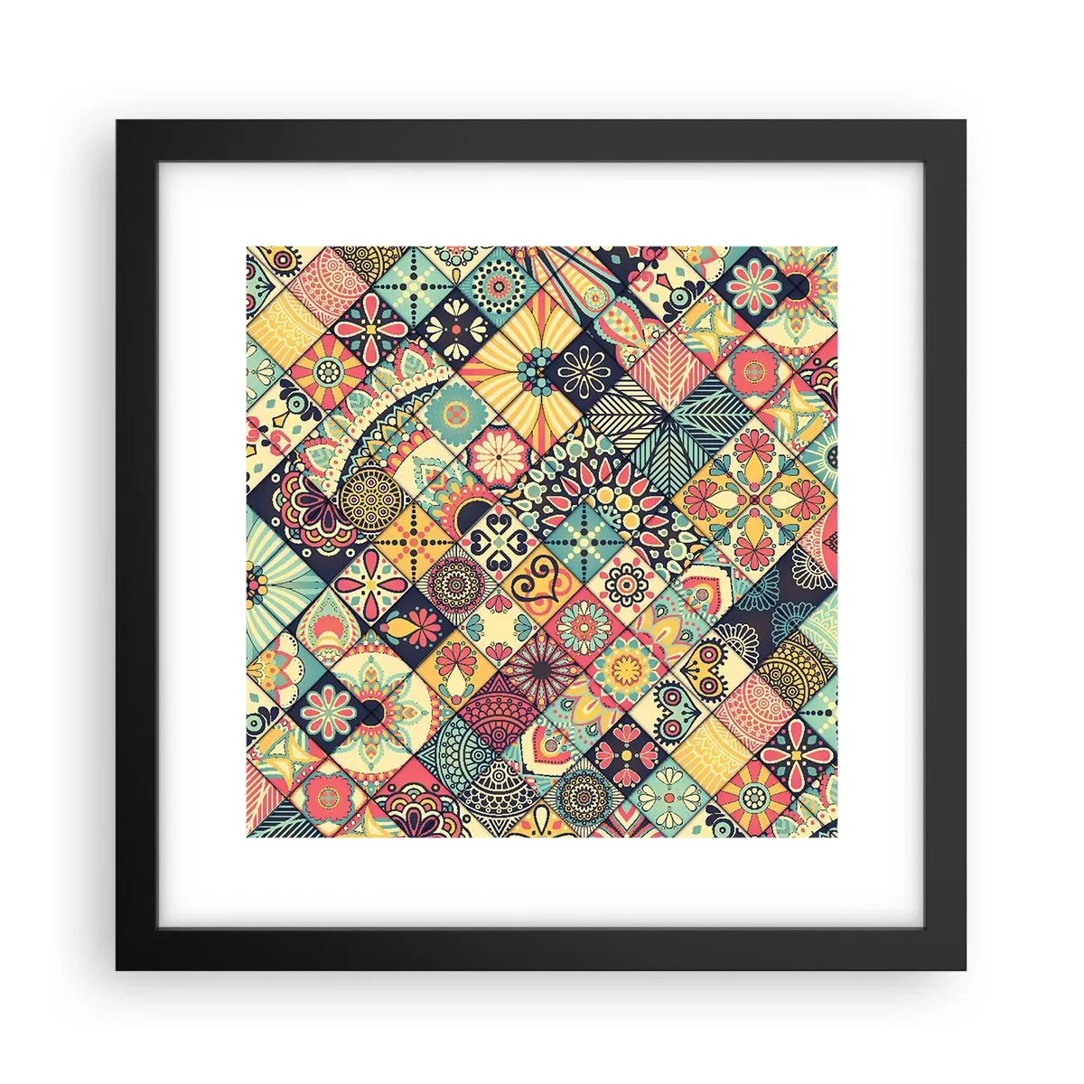 Plakat w czarnej ramie - Marokańskie klimaty - 30x30 cm