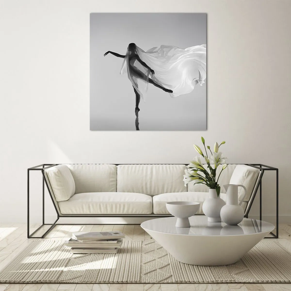 Obraz na szkle - Lekkość i wdzięk - 70x70 cm