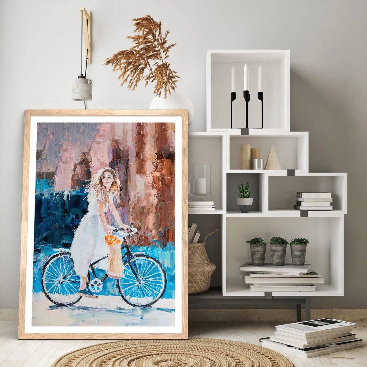 Plakat w ramie jasny dąb - Radość o poranku - 61x91 cm