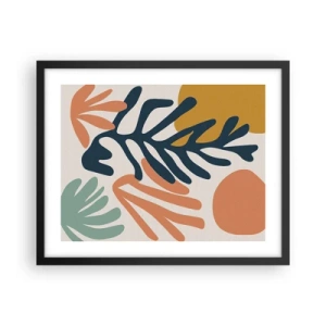 Plakat w czarnej ramie - Koralowe morza - 50x40 cm