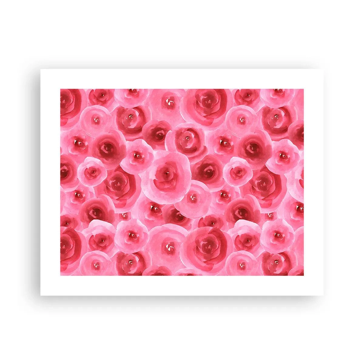 Plakat - Róże na dole i na górze - 50x40 cm