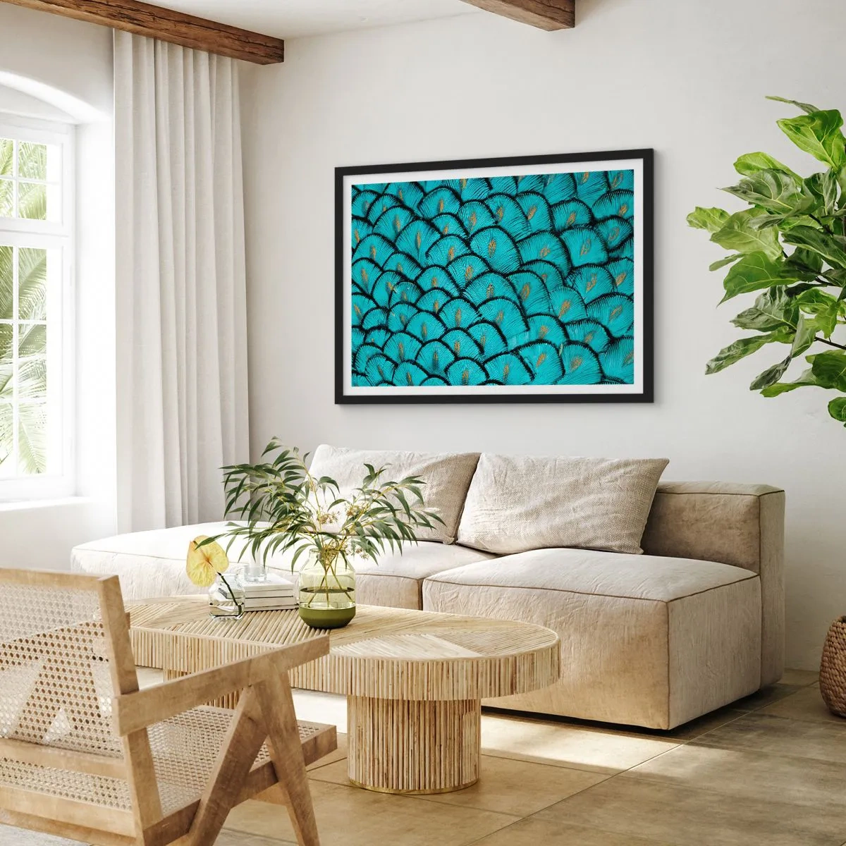 Plakat w czarnej ramie - Wielka gala piór - 91x61 cm