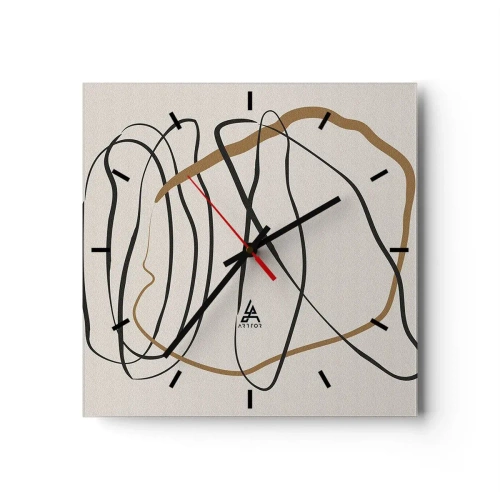 Zegar ścienny - Kompozycja – taniec opętaniec - 40x40 cm