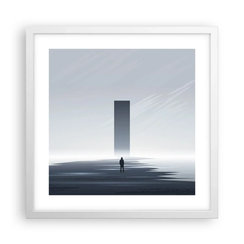 Plakat w białej ramie - Szansa czy zagrożenie? - 40x40 cm