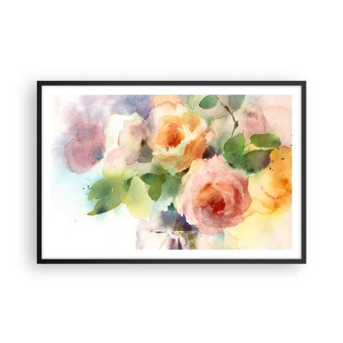 Plakat w czarnej ramie - Delikatne jak akwarela - 91x61 cm
