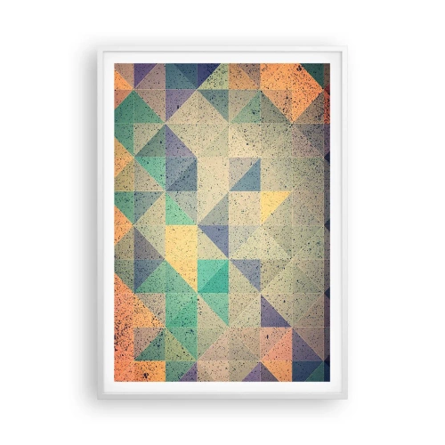 Plakat w białej ramie - Republika trójkątów - 70x100 cm