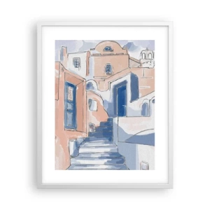 Plakat w białej ramie - Egzotyczne miasto - 40x50 cm