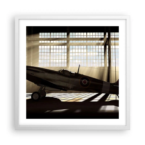 Plakat w białej ramie - Odpoczynek wojownika - 50x50 cm