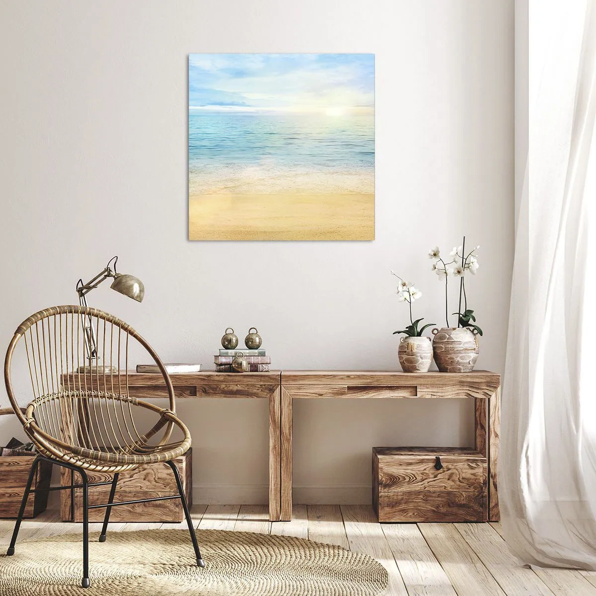 Obraz na płótnie - Wielki błękit - 70x70 cm