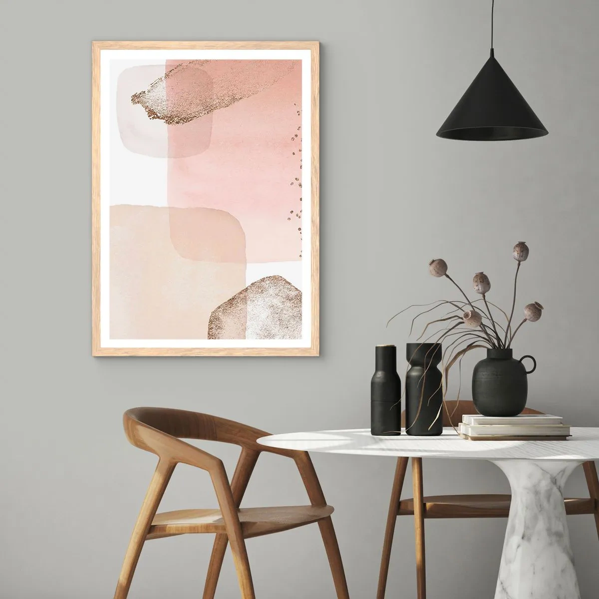 Plakat w ramie jasny dąb - Spojrzenie przez kolor - 40x50 cm