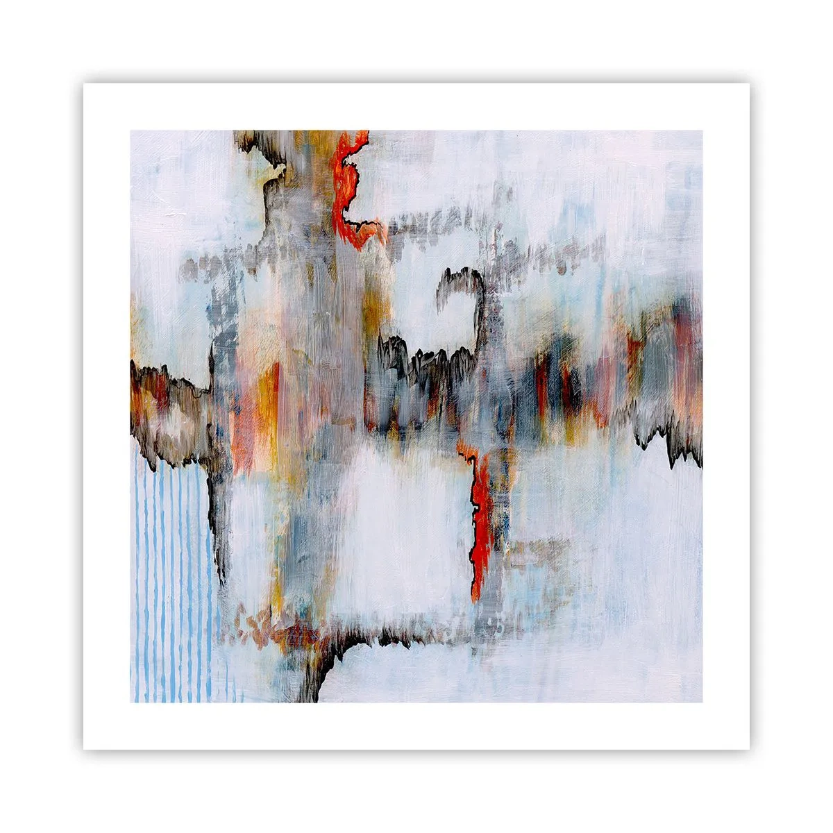 Plakat - Patykiem na wodzie - 50x50 cm
