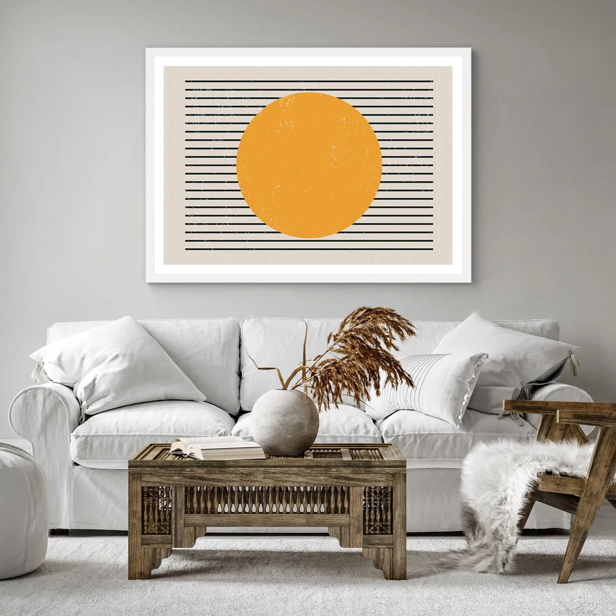 Plakat w białej ramie - Siła prostoty - 30x30 cm