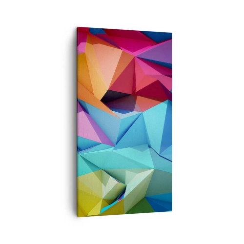 Obraz na płótnie - Tęczowe origami - 45x80 cm