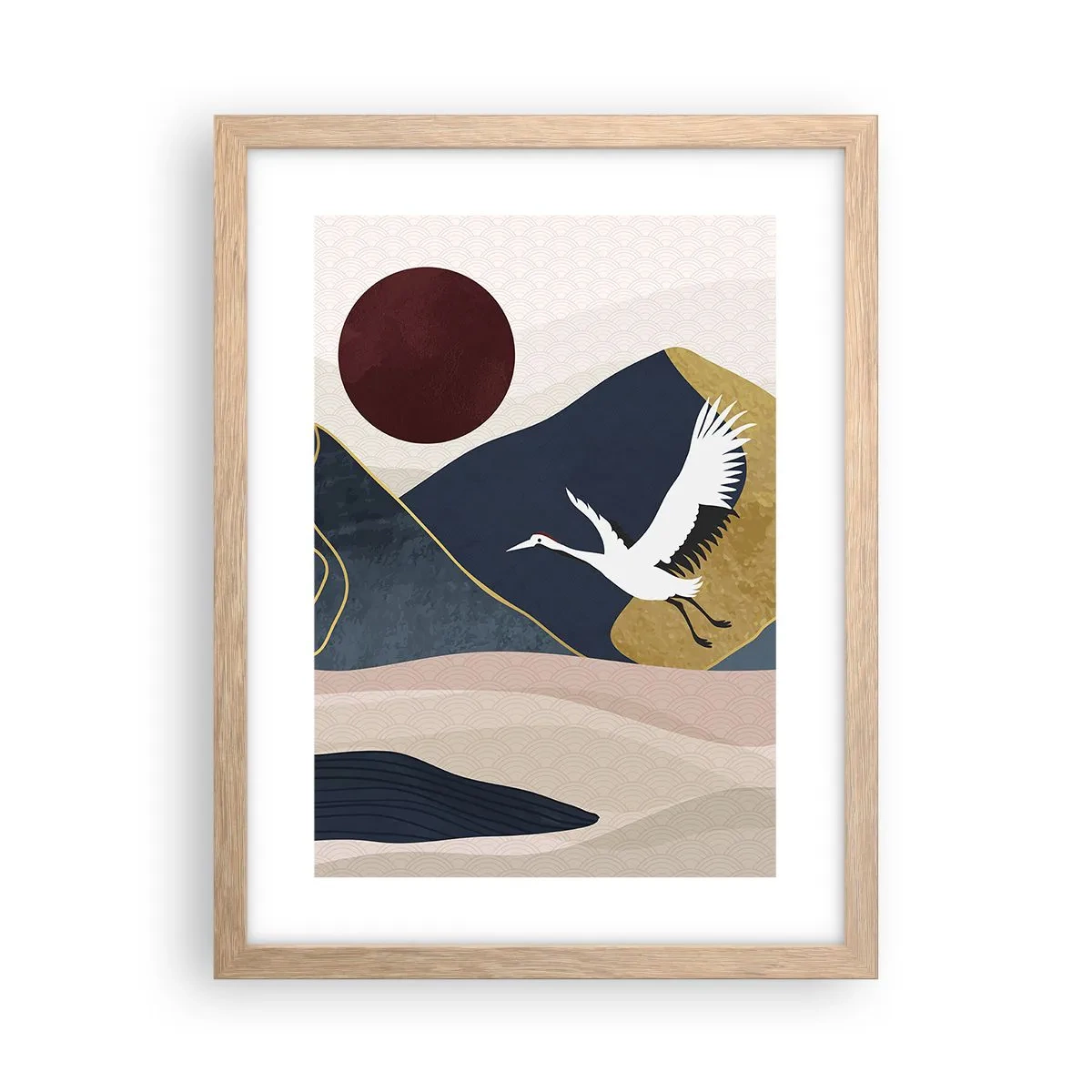 Plakat w ramie jasny dąb - I znowu ZLECIAŁ dzień - 30x40 cm