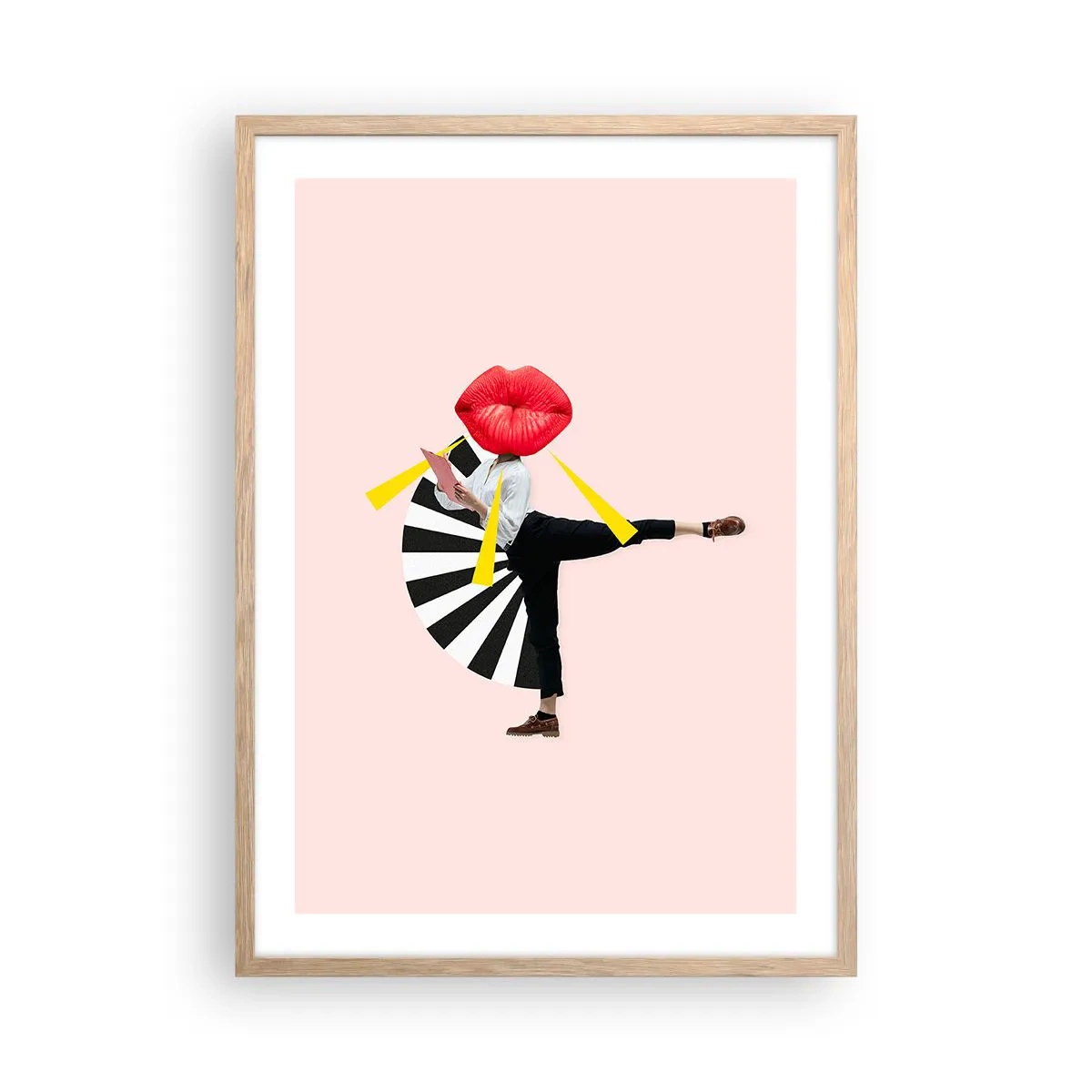 Plakat w ramie jasny dąb - Surrealistyczny pop-art - 50x70 cm