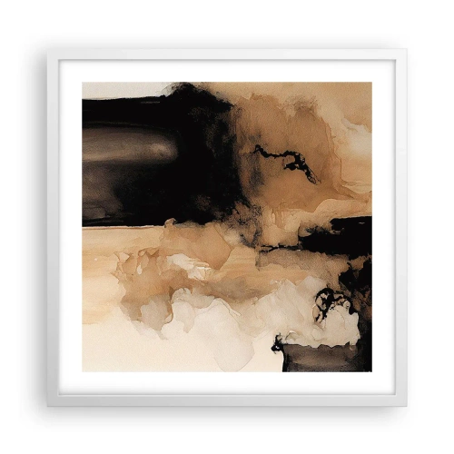 Plakat w białej ramie - Abstrakcja intrygująca - 50x50 cm