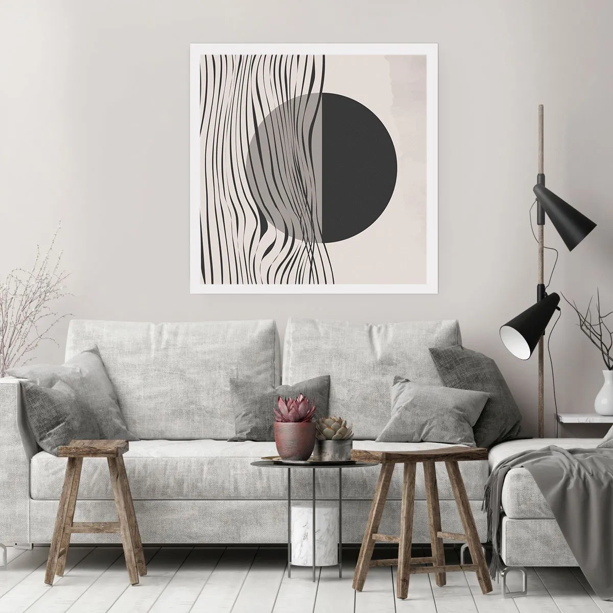 Plakat - Kompozycja połowiczna - 40x40 cm