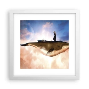Plakat w białej ramie - Nadrealna podróż - 30x30 cm