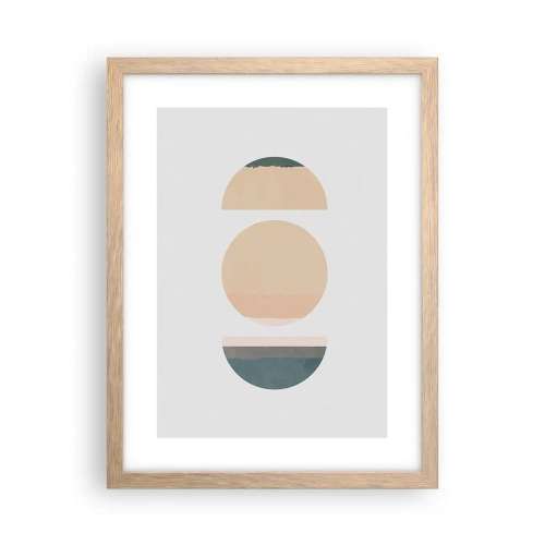 Plakat w ramie jasny dąb - Koło za kołem - 30x40 cm