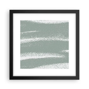 Plakat w czarnej ramie - Abstrakcja w zimowym klimacie - 30x30 cm