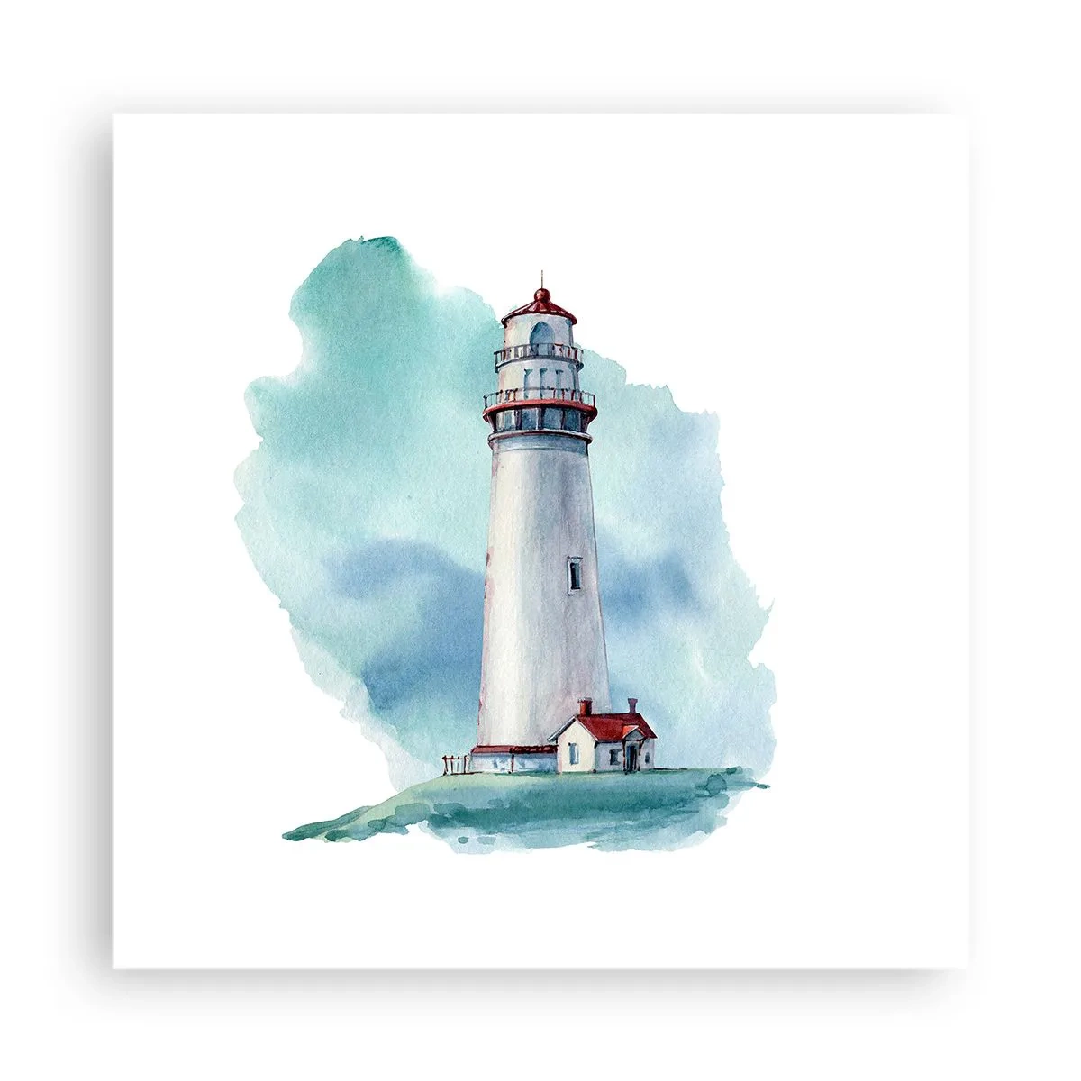 Plakat - Łagodna siostra błękitu - 40x40 cm