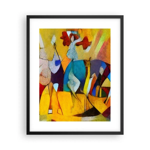 Plakat w czarnej ramie - Słońce - życie - radość - 40x50 cm