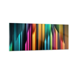 Obraz na szkle - Świetlne organy - 100x40 cm