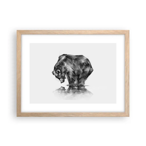 Plakat w ramie jasny dąb - Miło zobaczyć się z kimś bliskim - 40x30 cm