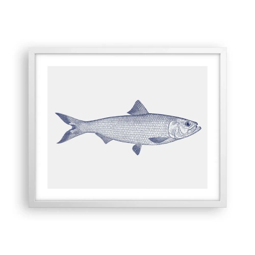 Plakat w białej ramie - Pozdrowienia z północnych mórz - 50x40 cm