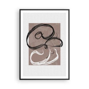 Plakat w czarnej ramie - Kompozycja – poszukiwanie pełni - 70x100 cm