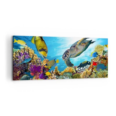Obraz na płótnie - Koralowa promenada - 120x50 cm